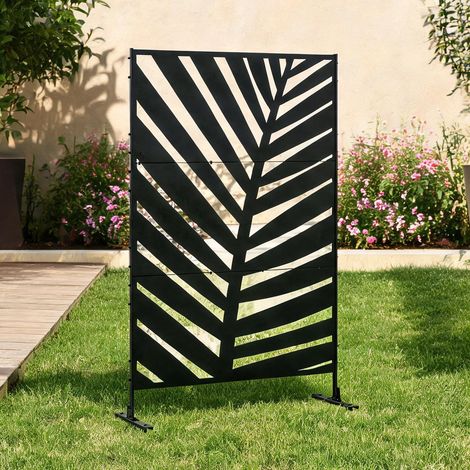Clôture de jardin nero en acciaio 122 x 45 x 198 cm (1/5)
