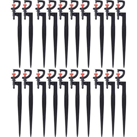 (40 pièces)Micro - arroseur Rotatif à 360 degrés de Type G, pour l'irrigation de la pelouse de Serre de Jardin avec Tuyau d'irrigation 4/7D'arrosage(20cm) (1/5)