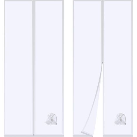 Joint de porte, joint de porte pour climatiseur portable, avec rallonge de tuyau cousue, joint de climatisation avec fermeture éclair (90 x 210 cm) (1/5)