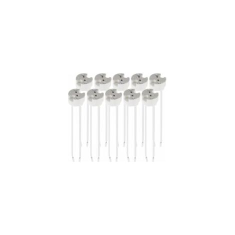 Confezione da 10 portalampade GU5.3 - Portalampada GU5.3 o MR16 - Supporto con cavo 12V - Per lampadine come LED, alogene e faretti - Crezuo