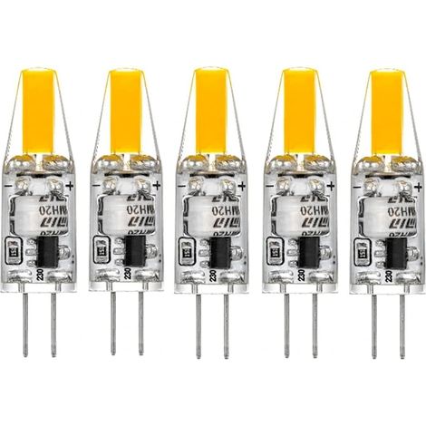 Filiyano-Ampoules LED G4 220 V 2 W 2 700 K blanc chaud 200 lm, en silicone, remplaçant les ampoules halogènes traditionnelles de 20 W, lot de 5 (1/4)