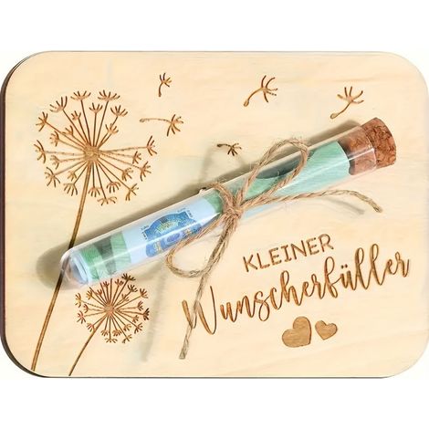 Boîte À Argent En Bois - Cadeau D'Anniversaire Ou De Mariage - Tube En Bois Pour Billets - Set De 3 Pièces (1/5)
