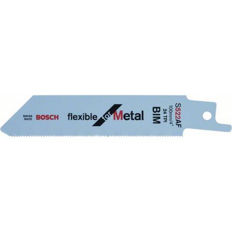 BOSCH Lame de scie sabre courte flexible pour métal S522AF - x 5