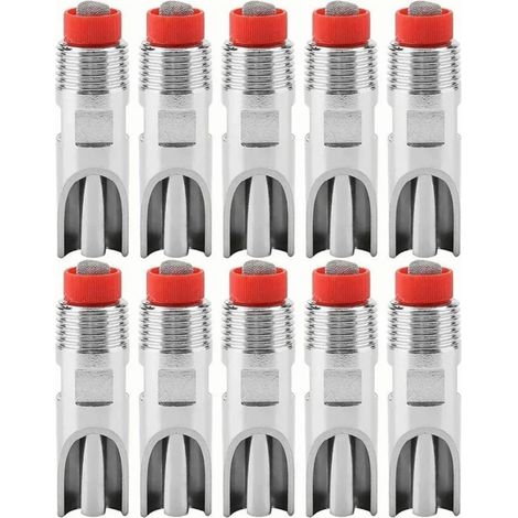 Lot 10 abreuvoirs acier inoxydable – porc – mamelon réglable – anti-fuite – bovins / chevaux / porcs