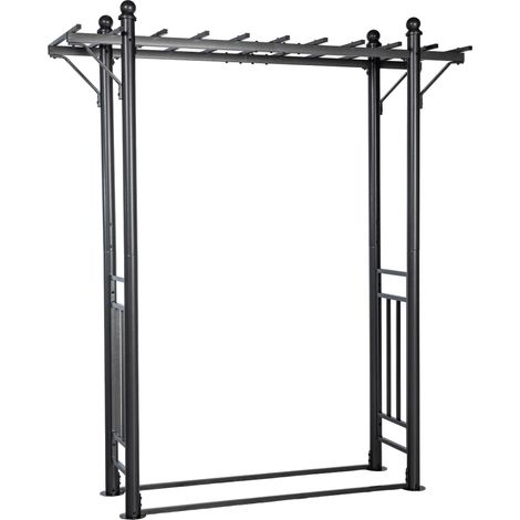 Filiyano-Véranda Rose Arch avec pergola Couleur : anthracite Dimensions : 186 x 66 x 221 cm (1/5)