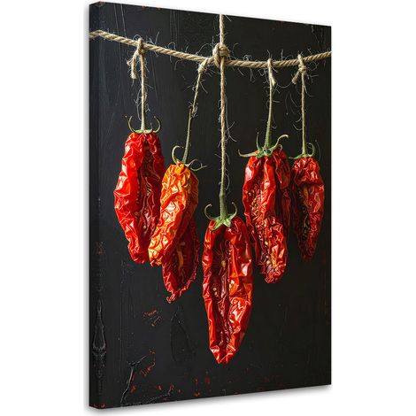 Quadro su tela, Pomodori rossi appesi, 70x100 (1/5)