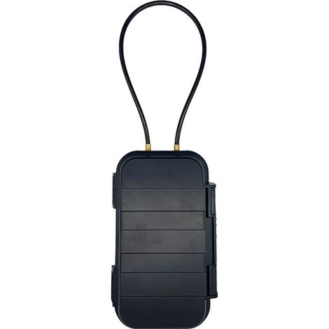 Coffre-fort portable à combinaison - Rangement d'objets importants - Coffre-fort extérieur pour clés - Sécurité et antivol - Noir (1/4)