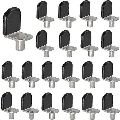 Supports d'étagère argentés, supports en verre, pour meubles, armoires, penderies, bibliothèques, type équerre, lot de 30 unités - AquaForge (1/4)