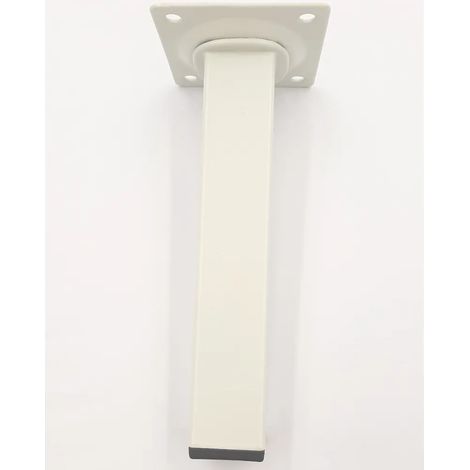 PIEDINO QUADRO IN METALLO 25X25 mm BIANCO Altezza : 150 mm