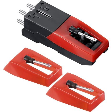 aiguilles de platine vinyle avec 1 cartouche, stylet pour platine vinyle, pour tourne-disques vinyle.