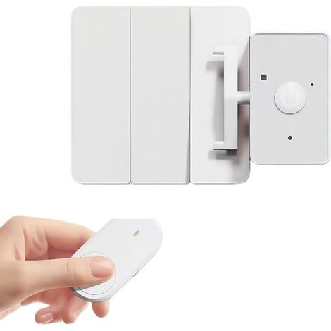 Kabelloser Lichtschalter mit Fernbedienung 36 36 72 mm Kabelloser Smart-Lichtschalter Mit Fernbedienung Geeignet für Mieter Senioren und den Weiß (1/5)