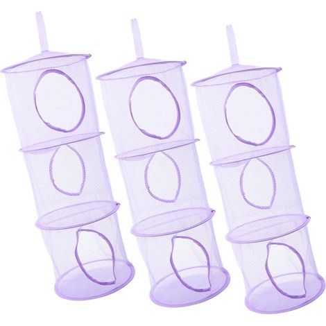 3pièces Hamac Pour Peluche Pliable Maille Filet De Rangement Suspendu Multicouche Support Pour Jouets Peluche Avec Compartiments Visibles (1/5)
