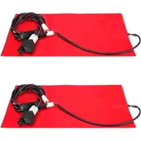 Lot de 2 coussins chauffants universels 25 W 12 V pour siège de moto/quad, imperméables et résistants à l'eau, pour l'hiver. (1/5)