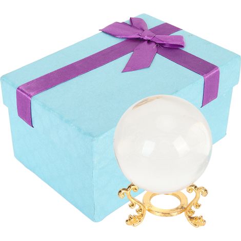 Support boule en cristal, décoration verre style simple, ornement de table pour chambre bureau (1/5)