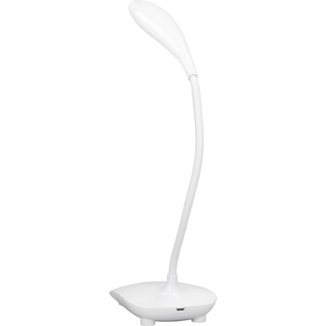USB-LED-Touch-Schreibtischlampe, faltbar, 3 einstellbare Helligkeitsstufen, für Kinder und Studenten, Studentenwohnheim (Batterie nicht enthalten, weißer Sockel, 3 einstellbare Helligkeitsstufen). (1/5)