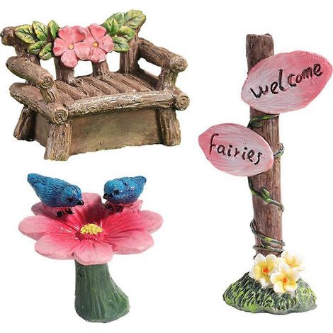 Miniatur-Feengartenmöbel aus Kunstharz, Mini-Stuhlfigur