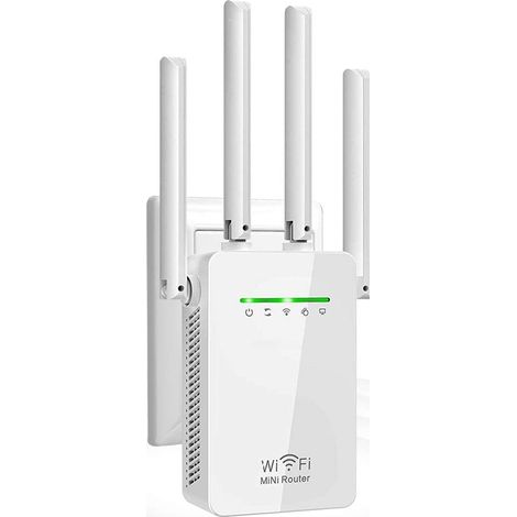 Mini ripetitore wifi wireless amplificatore segnale 4 antenne WLAN WPA WEP Q-T84 (1/5)