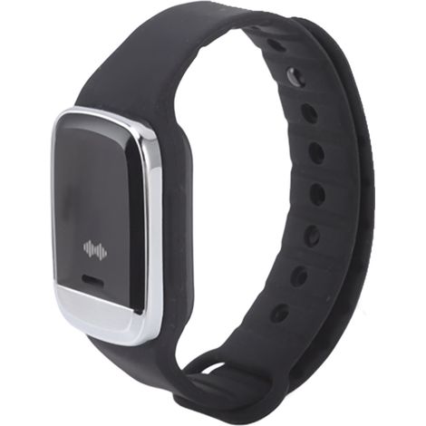 1 bracelet anti-moustiques à ultrasons, détection de température, rechargeable USB, pour usage extérieur et voyage (1/5)