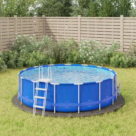 Bâche de piscine, Bâche de protection, Couverture Piscine d'hivernage gris clair Ø366 cm géotextile polyester NKK33324 (1/5)