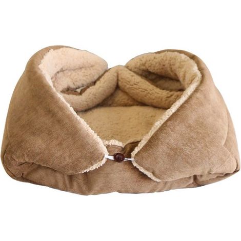 Cuccia pieghevole per gatti con due lati, casetta piccola per animali domestici, letto per cani e gatti, sacco a pelo caldo, letto invernale per gatti, morbido e (1/5)