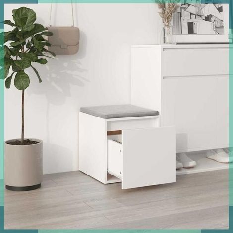 808774 Tiroir bote Blanc 40,5x40x40 cm Bois d'ingénierie (1/5)