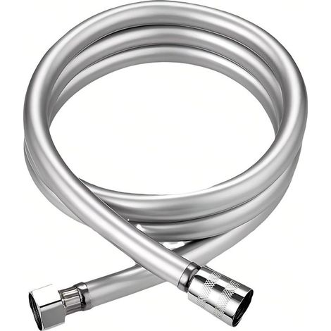 Duschschlauch, flexibel, 1 m, verdrehsicheres PVC, Anschluss aus Edelstahl 304, Universalanschluss G1/2 (1/5)