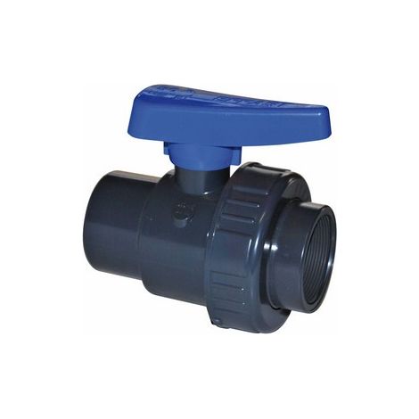 VALVOLA A SFERA MONOGHIERA IN PVC CON FILETTO FF 21/2 IRRIT