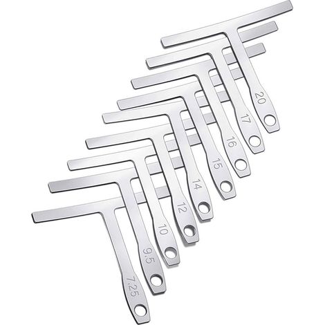 Jauge de Rayon Universel pour Guitare, 9 Pièces - Inclut Jauge de Rayon sous Corde et Selle de Touche de Pont (1/5)