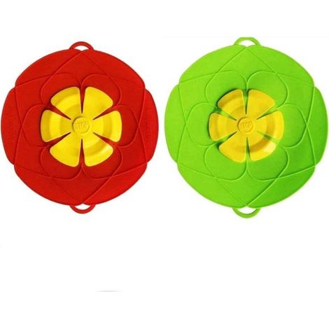 pièces - Couvercle anti-éclaboussures en Siliconen - Couvercle anti-fuite - Protection anti-débordement - Couvercle anti-fuite de cuisson - Cache-pot anti-poussière - Ustensiles de cuisine - 26 cm - V (1/5)