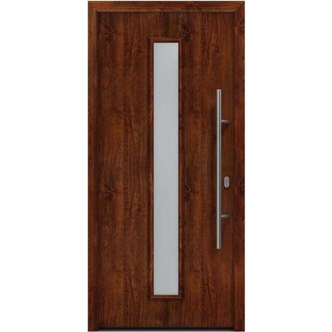 Hörmann Ecostar Haustür "ISOPRO IP 020S", dark oak, 110 x 210 cm (B x H), DIN Rechts