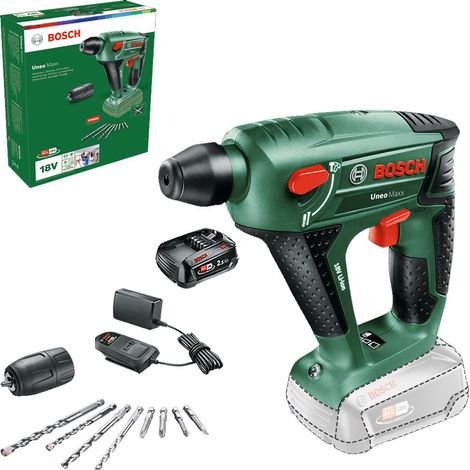Bosch 060395230C 18v Rotary SDS Hammer Drill UNEO Maxx + Chuck 2.5AH Battery (1/5)