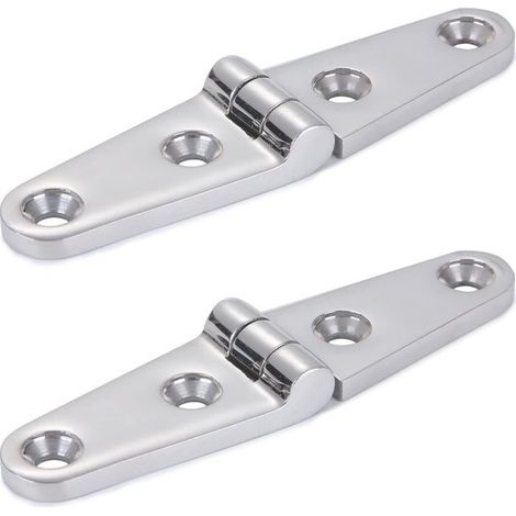 Cerniere in acciaio inox per porte e armadi, acciaio inox SUS316 di grado marino, 10,13 cm x 2,59 cm, set da 2 (1/5)