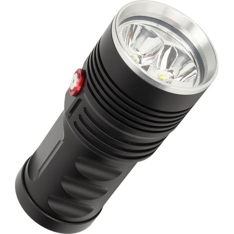 Lampe torche rechargeable en alliage d'aluminium, ultra-lumineuse, étanche, LED, pour une utilisation en extérieur. (1/5)