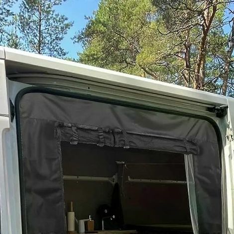 Pour Fiat Ducato / Peugeot Boxer / Citroën Relay 2006+ Insektsnät Myggnät Flugnät noir