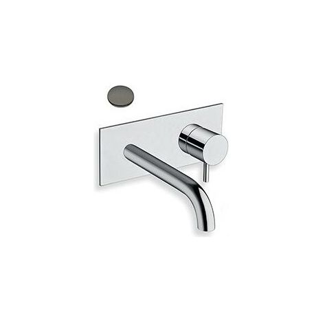 LAVABO MURAL TRIVERDE AVEC PLAQUE BEC 18 CM CHROME NOIR EX TV276 - CRISTINA ONDYNA TV25672 (1/2)