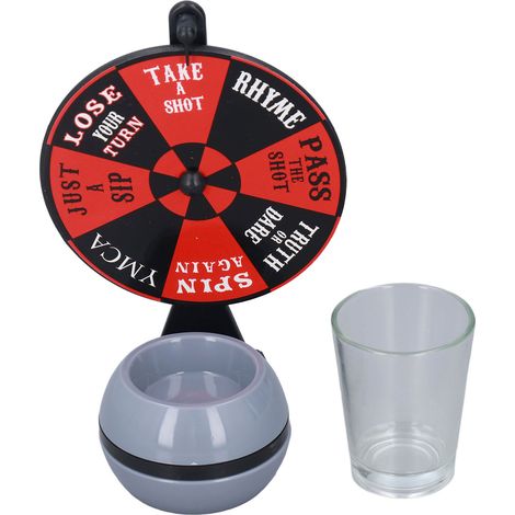 Roue à Shots pour Fêtes - Jeu de Boisson Amusant pour Bar, KTV ou Soirées - Inclut un Verre (1/5)