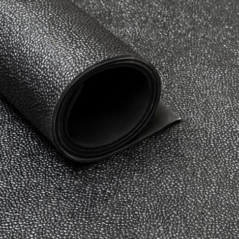 Corredor de goma / alfombra de goma en rollo Grano de arroz 3 mm - Ancho 150 cm - Por metro lineal (1/2)