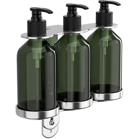 CSPARKV - Dispensador de jabón de plástico vacío rellenable, paquete de 3, con bomba, color verde