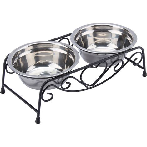 Mangeoire pour chien bols noirs facilement inoxydables pour animaux domestiques (1/5)
