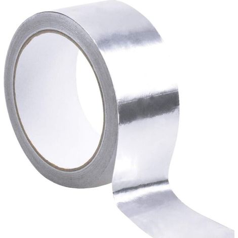 Ruban adhésif en aluminium argenté ruban d'étanchéité étanche ruban résistant aux hautes températures renforcé 50mm X 20m pour tuyau de Ventilation (1/5)