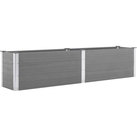 Garden Raised Bed 250x50x54 cm WPC Grey vidaXL