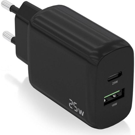 Cargador de Pared Aisens A110-0759/ 1xUSB Tipo-C/ 1xUSB/ 25W (1/2)