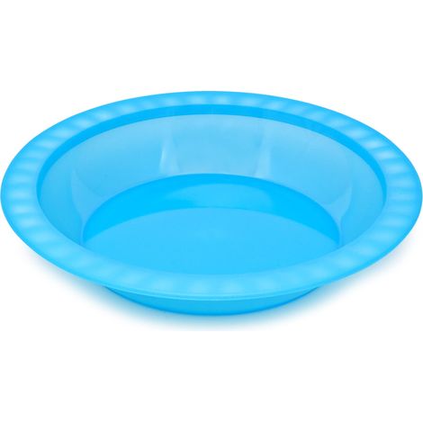 Assiette creuse en plastique alimentaire Ø 21,5 cm Turquoise Fabriqué en Italie Parfait pour les fêtes, les pique-niques, le camping Ligne Trippy (1/4)