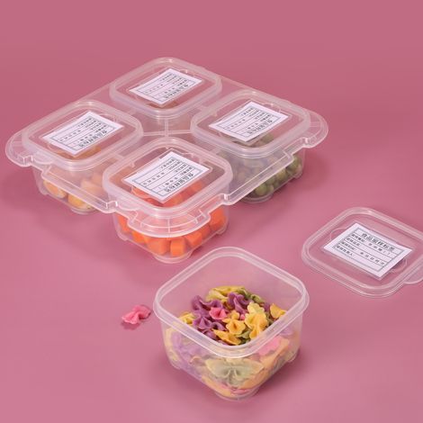 Snackbox für Kinder mit Deckel – Unterteiltes Fach für Obst, Süßigkeiten und Nüsse – Praktischer und tragbarer Aufbewahrungsbehälter-x (1/4)