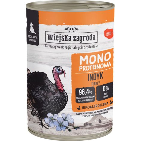 Wiejska Zagroda Comida Húmeda para Cachorros Junior Monoproteína Pavo 400g (1/2)