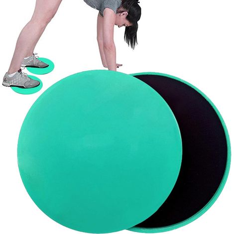 Curseurs D'entraînement - 2 Pièces - PP Et EVA - Double Face Pour Sol Dur Et Moquette - Renforcement Musculaire - Diamètre 17cm
