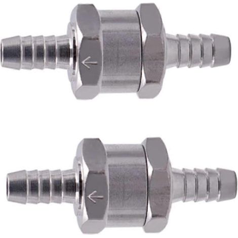 Clapet anti-retour de carburant XHX Pieces, clapet anti-retour de retour d'huile, clapet anti-retour en aluminium, convient aux carburateurs et aux systèmes d'alimentation (8 mm) (1/5)