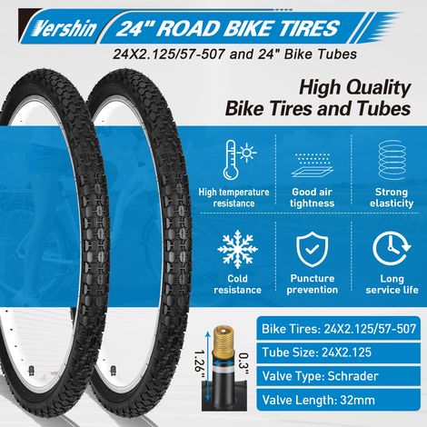 Mountain bike inner and outer tire kit 242.125, suitable for mountain bikes. (1/3)