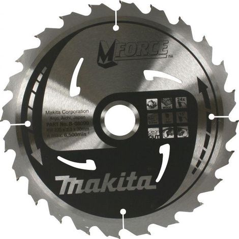 Makita B-08078 MFORCE TCT Circular Saw Blade 210mm x 30mm x 24T