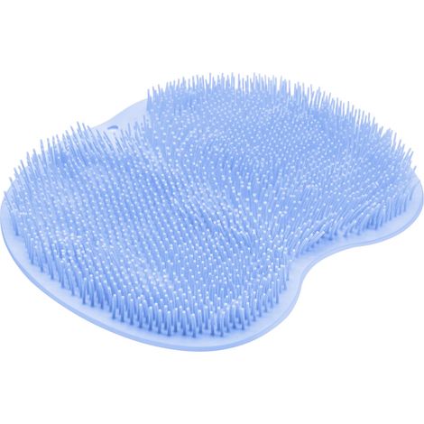 Alfombrilla exfoliante para pies y ducha (1 unidad), masajeador de espalda, alfombrilla exfoliante para baño, alfombrilla de ducha antideslizante con ventosa para montaje en pared, limpiador de pies u